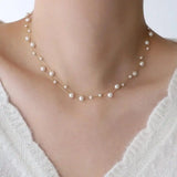 Collana Choker con Catena di Perle