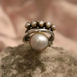 Set di Anelli con Perle Sovrapposte