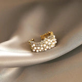 Anello Vintage Regolabile con Perla e Zirconia