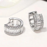 Orecchini a cerchio Mini Baguette Zirconia