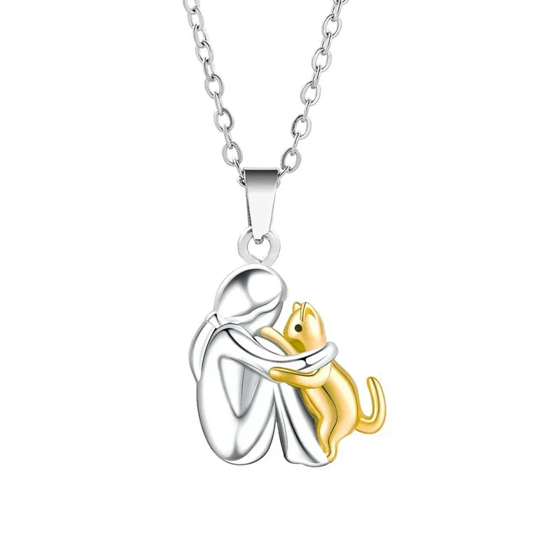 Collana con Pendente Abbraccio di Gatto