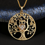 Collana Albero della Vita con Gufo Dorato