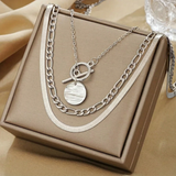 Nobilia™ - Collana Savira a Strati con Moneta Testurizzata