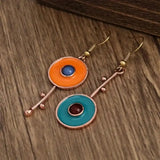 Beatrice™ - Orecchini con Pietra in Bronzo Antico
