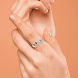 Anello in Zirconia con Design di Cuore e Infinito