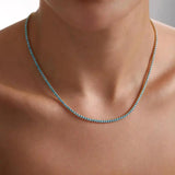 Ilaria™ - Collana Retrò in Oro con Gemma Turchese