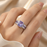 Seravella™ - Anello in Argento con Ametista Canale
