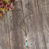 Collana a Barra con Gufo Turchese di Saggezza