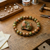 Bracciale in Unakite per Equilibrio Emotivo e Guarigione Delicata