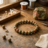 Bracciale in Unakite per Equilibrio Emotivo e Guarigione Delicata