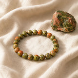 Bracciale in Unakite per Equilibrio Emotivo e Guarigione Delicata
