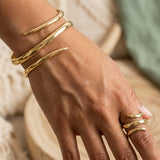 Set Bracciale e Anello Serpente Astratto