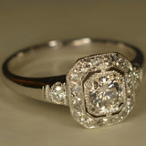Anello Vintage in Argento Trasparente