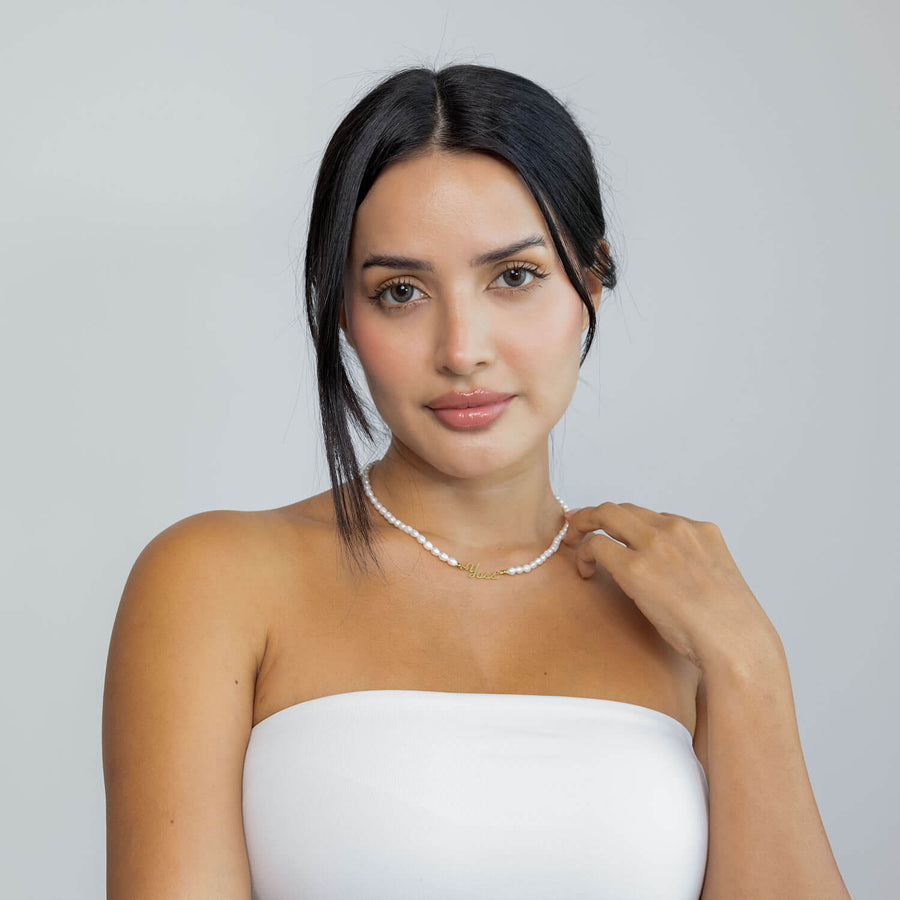 Bellara - Collar con nombre de perlas de agua dulce