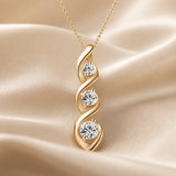 Collana in oro bianco con pendente a forma di infinito e zirconi
