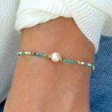 Bracciale in Perline di Semi di Perla Costiera