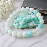 Bracciale di Amazonite per Calma, Coraggio e Equilibrio Rilassante