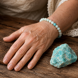 Bracciale di Amazonite per Calma, Coraggio e Equilibrio Rilassante
