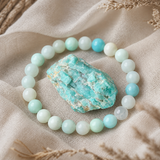 Bracciale di Amazonite per Calma, Coraggio e Equilibrio Rilassante