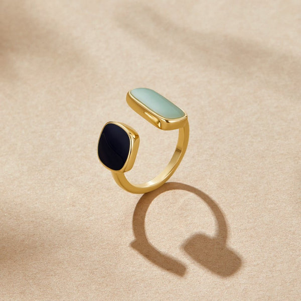 Anillo envolvente aguamarina