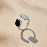 Anello Avvolgente in Argento Acquamarina