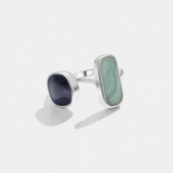 Anello Avvolgente in Argento Acquamarina