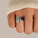 Anello Avvolgente in Argento Acquamarina