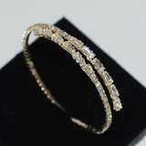 Elegante pulsera de oro blanco con circonita cúbica