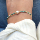Bracciale Minimal in Turchese e Perle