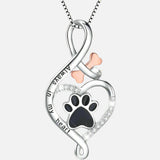 Collana Lucky Paw con Cuore, Osso & Infinito – Pendente “Sempre nel Mio Cuore”
