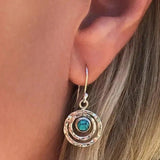 Orecchini Boho Saturno in Turchese e Oro