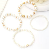 Set di Braccialetti a Strati di Perle da 4