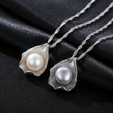 Collana con Pendente a Perla di Conchiglia