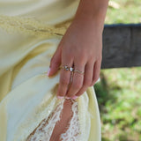 Anello Crystal White Blossom Oro