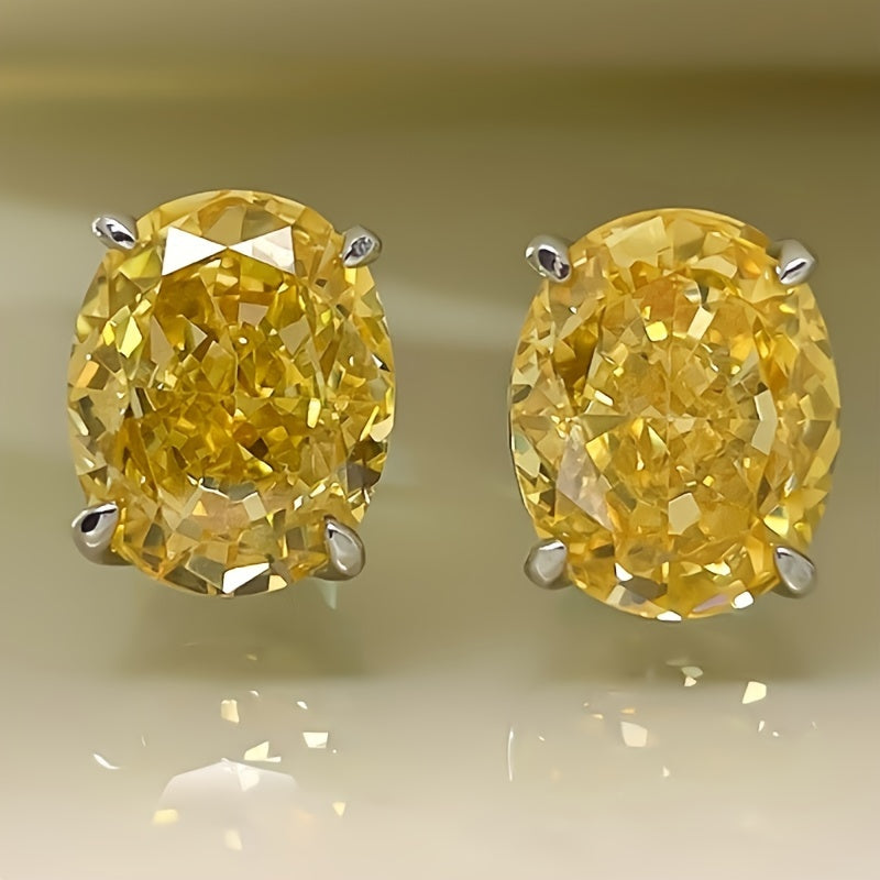 Pendientes Eternos de Oro Blanco con Circonita