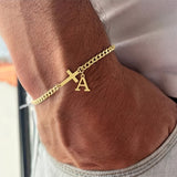 Bracciale Iniziale Croce | Oro