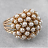 Anello in Oro con Perla Intarsiata Classico