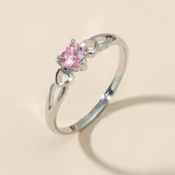 Rosalie: Anello in oro bianco con zirconia a cuore
