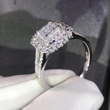 Anello Nuziale Quadrato in Zirconia