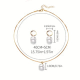 Set di Collana Elegante e Raffinata con Perle