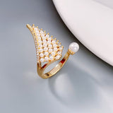 Anello con Ali di Perla Angelica