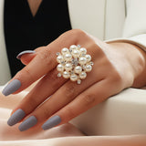 Anello Regolabile con Perle