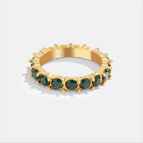Anello in Cristallo 18K Bellezza Smeraldo
