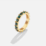 Anello in Cristallo 18K Bellezza Smeraldo
