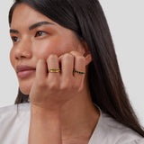 Anello in Cristallo 18K Bellezza Smeraldo