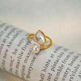 Anello Avvolgente Open Duo Pearl