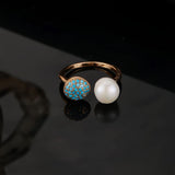 Anello di Bellezza con Perle e Turchese