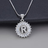 Collana in oro bianco con iniziale "Z" e zirconi