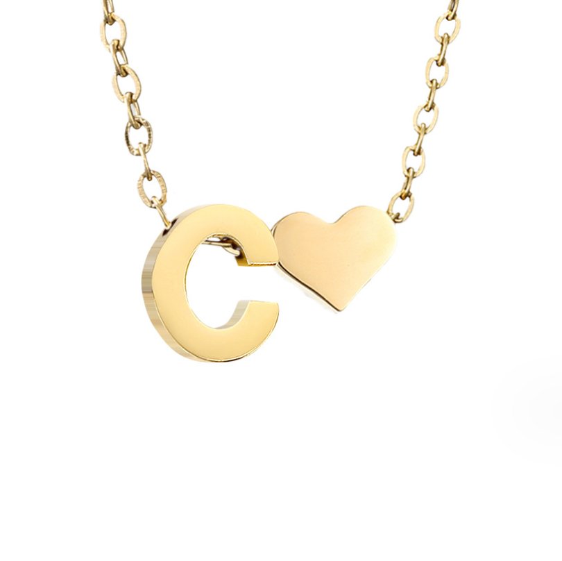 Collana in Oro con Amore e Lettera