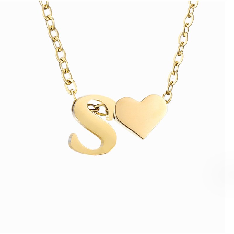 Collana in Oro con Amore e Lettera